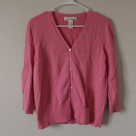 Jones New York Pink Cardigan - Picture 1 of 5